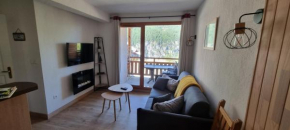 Les Orres 1800 vue montagne 4 à 6 couchages avec parking